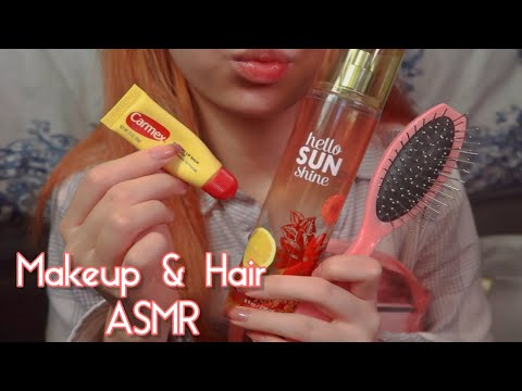 Doing your hair and makeup instead of studying at your friend's house 💖ASMR RP (layered sounds)