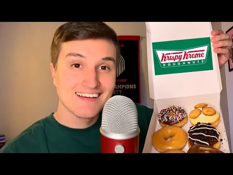 [ASMR] Krispy Kreme Donuts Mukbang w/ eating sounds 🍩