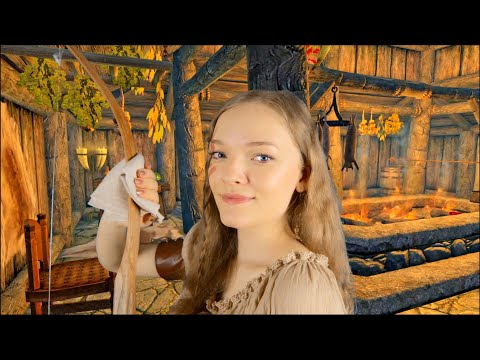Skyrim ASMR Roleplay // Relaxing in a Cozy Tavern