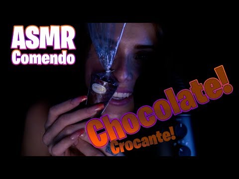 ASMR Comendo um Chocolate com casquinha MARA da Canudo di Cacau!  😍