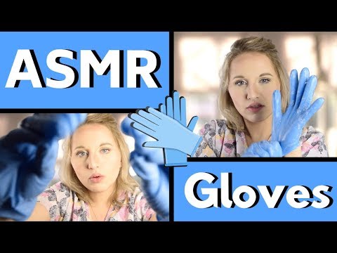 🔵[ASMR]🔵Gloves & Lotion - Latex /Rubber Sounds - - Close Up -- Whispers ||  🔵
