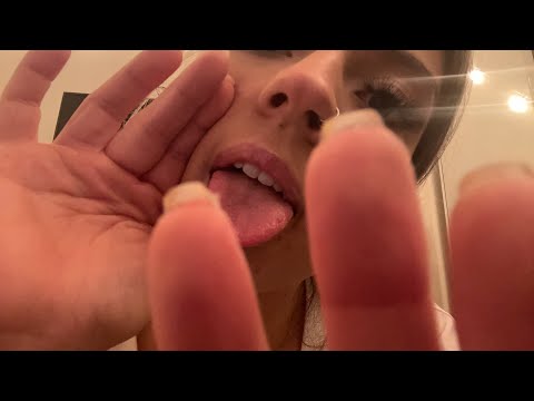 ASMR| COMFORTING YOU WITH STICKY WET LENS LlCKING & LIPGLOSS APPLICATION