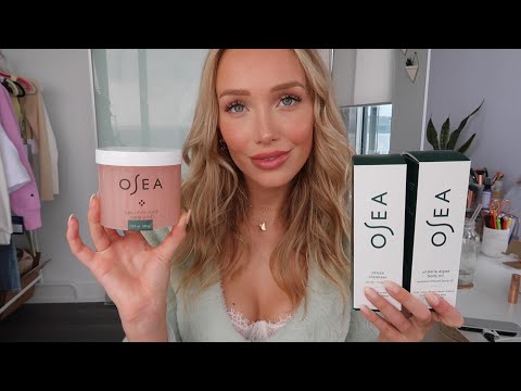 ASMR Unboxing OSEA Skincare! Whispers, Glass Tapping, Tracing