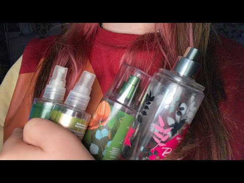 ASMR part of my perfume collection(tapping,lid sounds +)