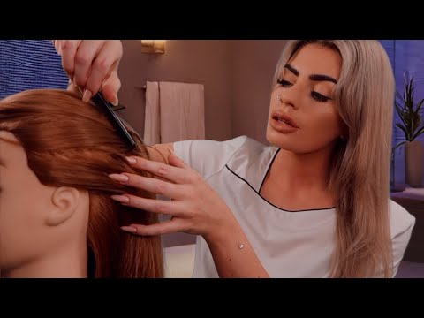 Relaxing ASMR Spa Hair Play & Scalp Scratching Treatment 🌸 (personal attention roleplay)