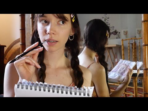 ASMR | Fleur fait ton Portrait 🌼 Dessin, Aquarelle