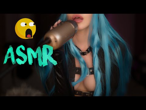 ASMR Wet mouth sounds - kissing my mic