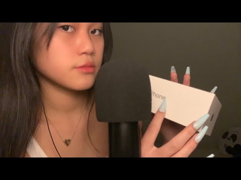 ASMR tracing words with long nails 💅🏻