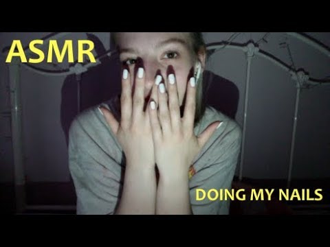 ASMR Applying Press On Nais (filing, trimming, tapping...)