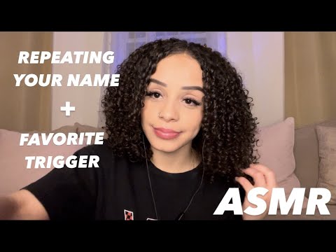 ASMR~Repeating YOUR name + Favorite Trigger (1 Hour) | Hand Sounds, Hand Movements, Visuals, Tapping