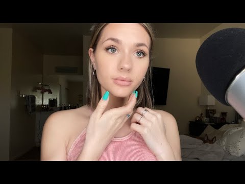 ASMR| Tracing My Face/ Close Whisper Rambling/ Personal Attention