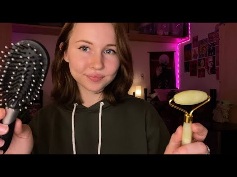 ASMR~Fast and Aggressive Bedtime Personal Attention Triggers (fast mouth sounds + ring sounds!)✨