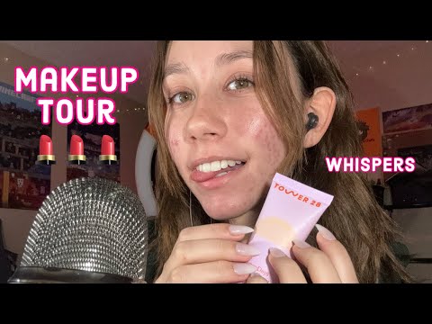 ASMR | makeup tour! (lots of whispering)
