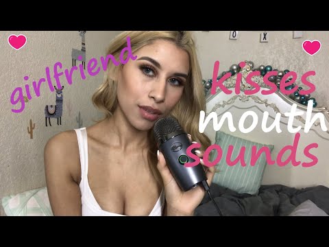 Asmr Girlfriend helps you sleep / Kisses and mouth sounds 😚💕✨