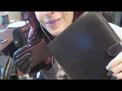 ASMR Leather Sounds and Leather Cleaning with Unexpected Rain.