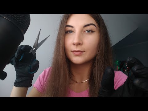 ASMR| **PLUCKING & CUTTING YOUR BAD ENERGY WITH GLOVES**