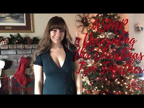 [ASMR] Girlfriend Decorates The Christmas Tree *Soft Spoken* (tapping, soft singing, rustle sounds)