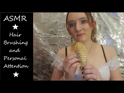 ASMR Hair Brushing and Personal Attention (inaudible whispers)