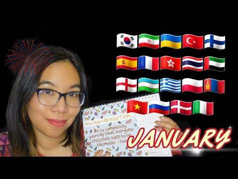 ASMR JANUARY IN DIFFERENT LANGUAGES -  Find Your Language  (Tapping, Mouth Sounds) 📅🎆 [19 Languages]
