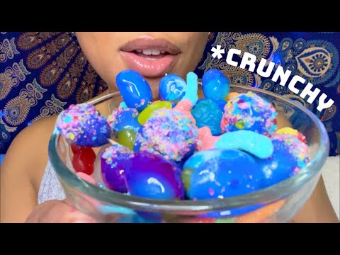 ASMR | Pretty Candied Grapes 🍇 Crunchy Eating Sounds 💙