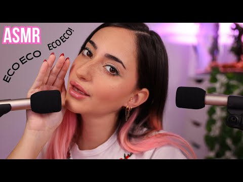 ASMR ECO MOUTH SOUNDS + TAPPING NAILS 💅🏻 | Ear to Ear ECHO EFFECT 💋