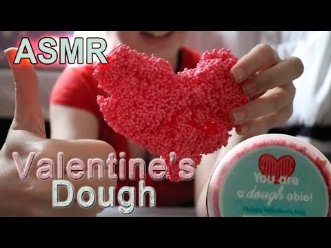 ASMR - Valentine's Dough - Crinkly/Sticky (Soft Talking at Beginning)