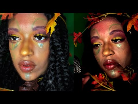 ASMR FALL QUEEN  INAUDIBLE-WHISPERS LEAVES CRUNCHING SOUNDS FALL TRIGGERS