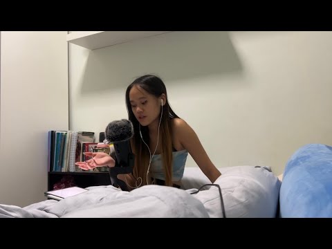 ASMR with triggers on my bed 3 ( sleepover roleplay 💅🏻 )