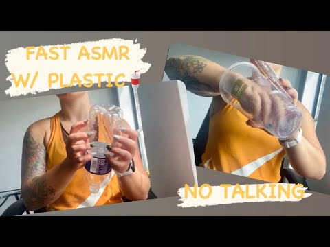 Plastic Sounds ASMR // Fast Tapping/Scratching // Lid Sounds // No Talking