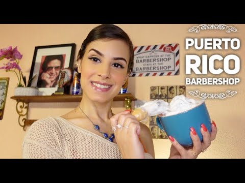 ASMR Spanish Accent Barber 🇵🇷 Men's Hot Foam Shave & Face Massage 💈 Barbershop