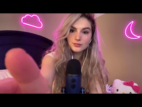 ASMR Tingly Gum Chewing, Face Touches, & Repeating "Poke" and "Touch"