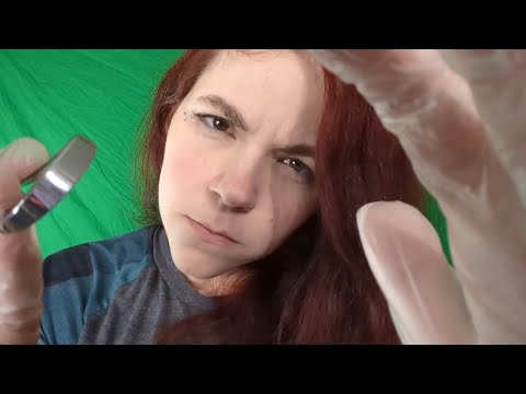 ASMR RP - Examining and Scraping Your Ears and Face Cause You are a Weird Rock
