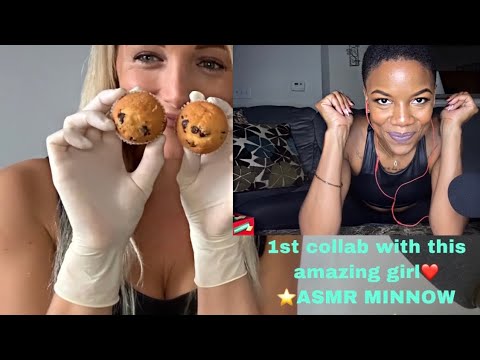 ASMR 1K CELEBRATION | 1ST COLLAB | LATEX GLOVES on HANDS and FEET CRUSHING with ASMR MINNOW STAR ❤️