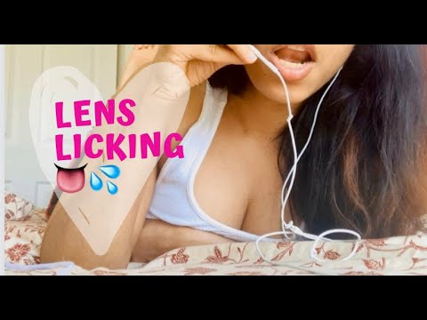 Indian Girl Lens Licking and Kissing II Up Close Mouth Sounds II ASMR