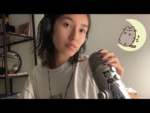 ASMR ☆ COZY & SLEEPY TINGLES (mouth sounds, mic scratch / nail triggers and more)