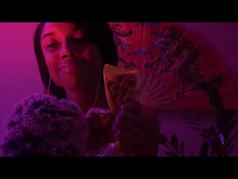 ASMR - eating, food wrapper sounds, lip stick and rambling whispers 🍴🍫💄