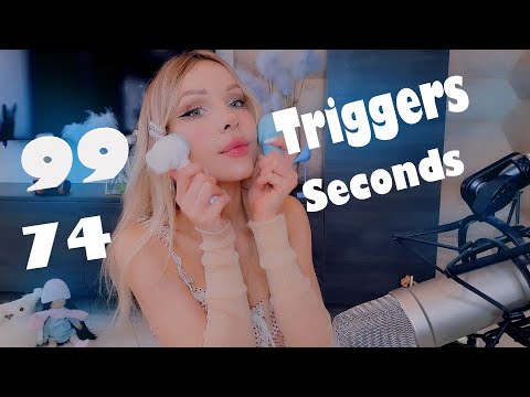 ASMR 99 Triggers in 74 Seconds Fast  #asmrsleep #tapping