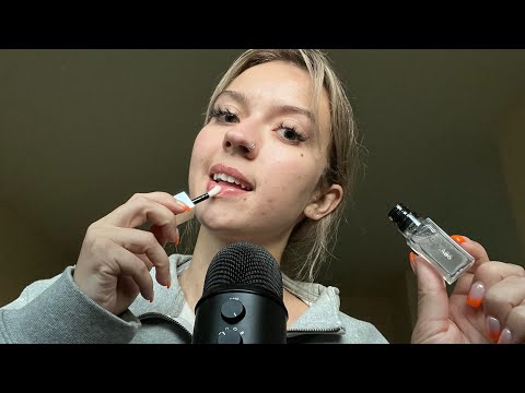 ASMR| Lipgloss Application/ lipgloss Collection| Sticky Mouth Sounds