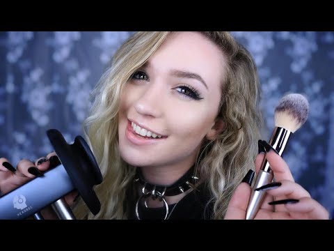 brushing your face & eating your ears ASMR