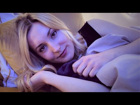 Drifting Off to Sleep // Whispers, Face Touching & Fabric Smoothing // ASMR