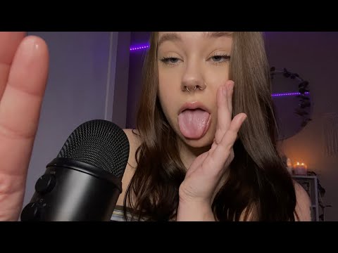 ASMR Slow Spit Painting You (Inaudible Whispers & Wet Mouth Sounds)