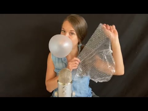 asmr bubble wrap & bubble gum | no talking  | relaxing sound