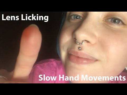 Lens Licking ASMR 👅 With Slooooooow Hand Movements 👍