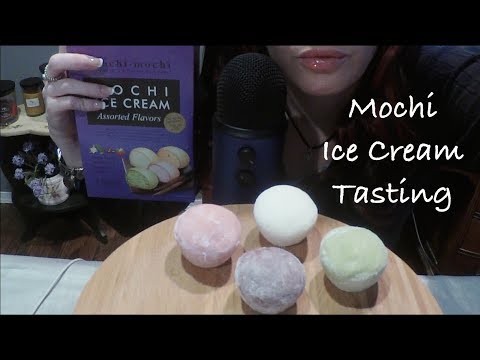 ASMR Mochi Ice Cream Tasting. Whispered