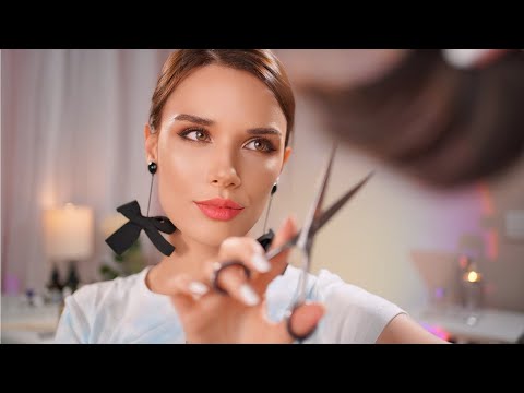 ASMR Haircut, Scalp Check Treatment and Head Massage - Deep Sleep Roleplay.