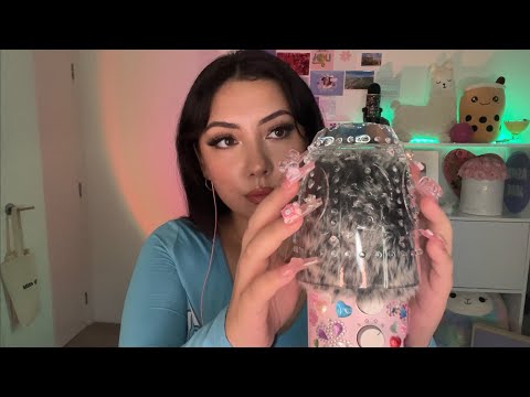 ASMR textured cup over mic 🎙️ ~looped for relaxation~ | No talking