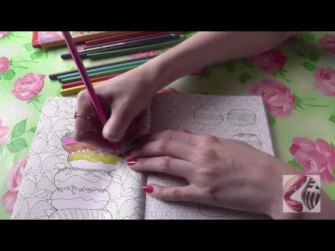 ASMR Drawing coloring, pencil sounds, flipping pages, tapping/АСМР раскраска, звуки карандаша