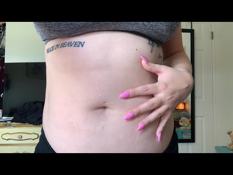 ASMR Stomach, Navel Scratching & Tapping (fast & aggressive)