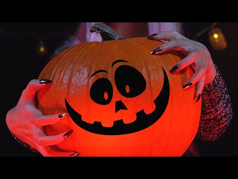 Pumpkin 🎃 (Tapping and Scratching) -- Halloween edition | ASMR 🤍🎧