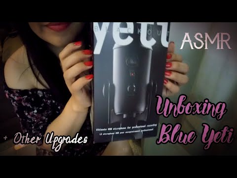 [ASMR] 📦🎁 Unboxing Blue Yeti Microphone and Other Upgrades